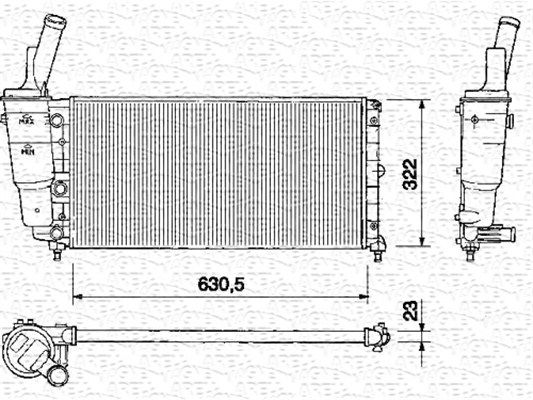 MAGNETI MARELLI radiatorius, variklio aušinimas 350213161000